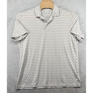 Mizzen+Main Polo Shirt Geometric Performance Stretch Golf Classic Men's L